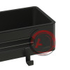 Полка для душа прямая Lemark SHELF LINE из нерж. стали с крючками, черный/ вставка-пластик черный
